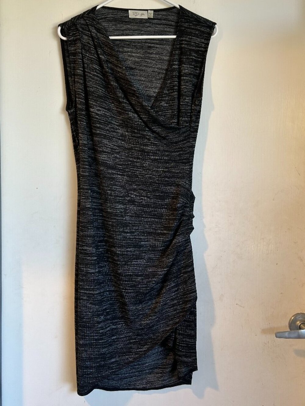 RD Style - Dark Grey V Neck Midi Dress